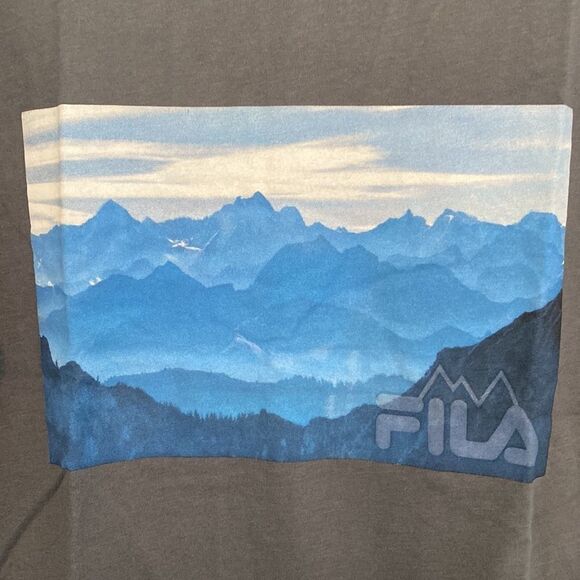 Nwt- Fila Mountain Vista Short Sleeve Tee Shirt Men's Size Medium In Dark Grey - Picture 6 of 9